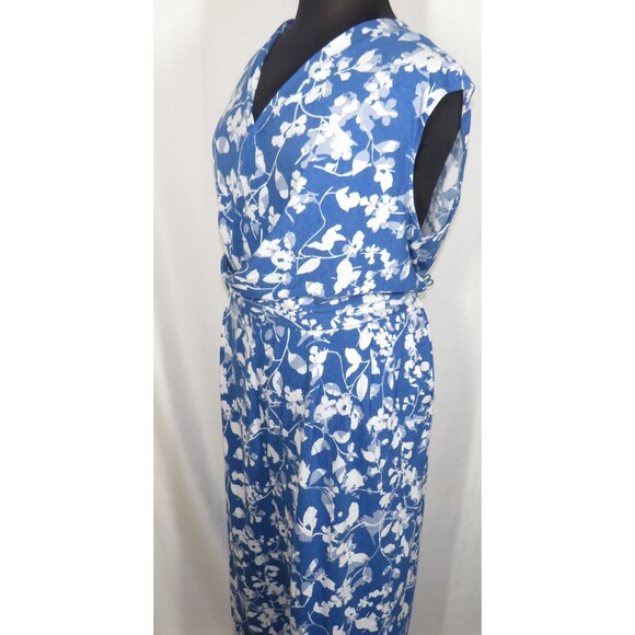 Everyday Jones by Madeline Jones Cotton Blend Crinkle Cropped Jumpsuit Plus 3X - Picture 6 of 14